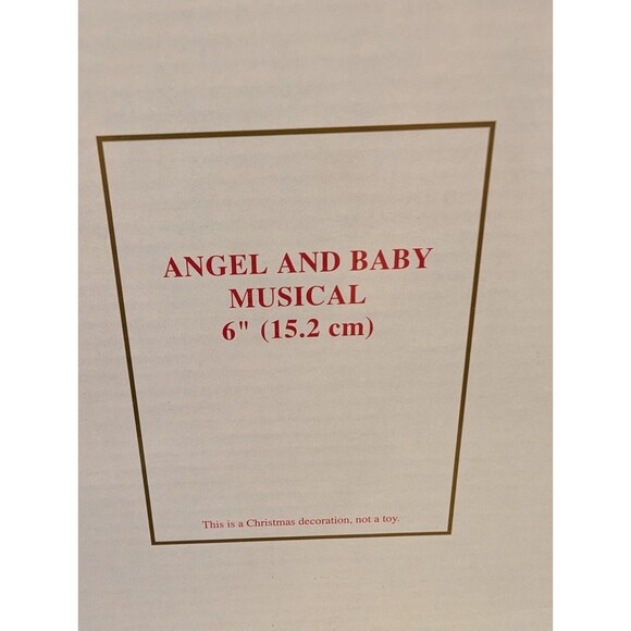 New Dillard’s Angel and Baby Musical Figurine 6" Christmas Decoration Trimmings - Picture 5 of 9